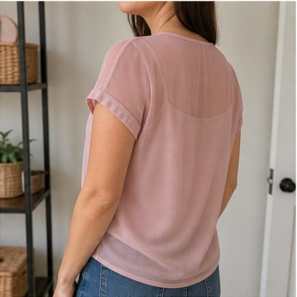 Blush Ruffle Blouse - Picture 3 of 6